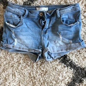 Light Wash Denim Shorts